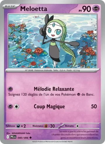 Carte Pokémon Meloetta 040/094, extension Flammes Fantasmagoriques