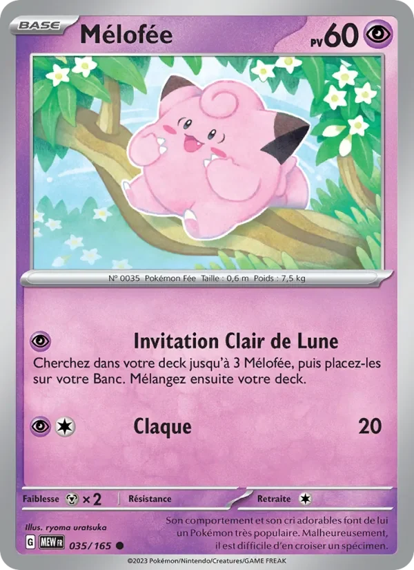 Carte Pokémon Mélofée 035/165 — 151