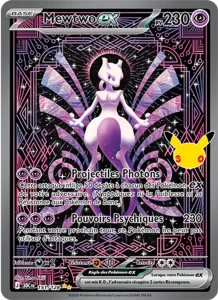 Carte Pokémon Mewtwo-ex 151/128 du set 30e Anniversaire
