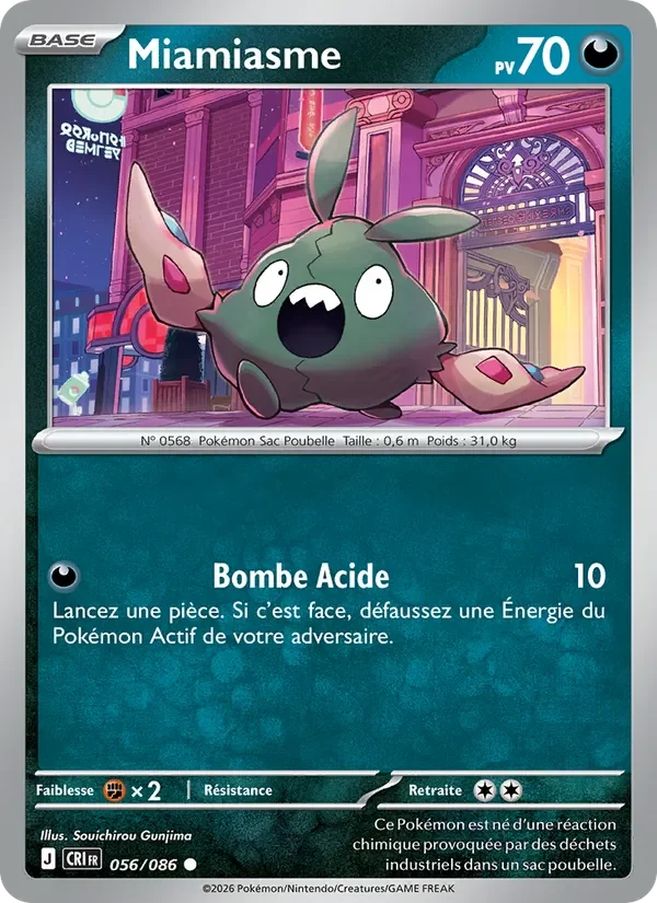 Carte Pokémon Miamiasme 056/122 — Chaos Ascendant