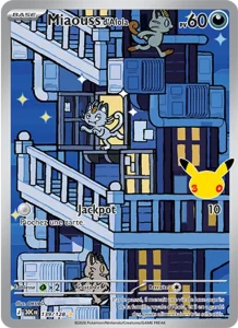 Carte Pokémon Miaouss d'Alola 139/128 du set 30e Anniversaire