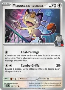 Carte Pokémon Miaouss de la Team Rocket 161/295 — Héros Transcendants
