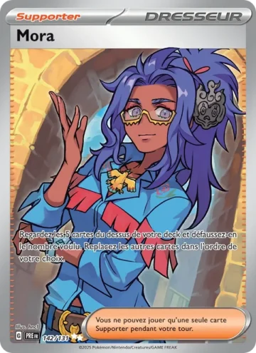 Carte Pokémon Mora 142/131, extension Évolutions Prismatiques