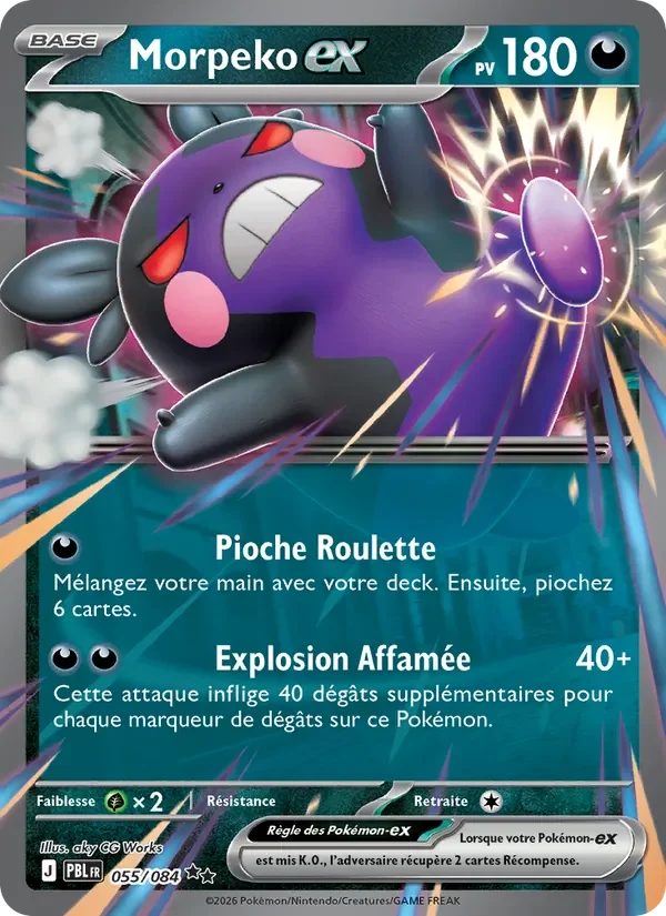 Carte Pokémon Morpeko-ex 055/120 — Nuit Noire