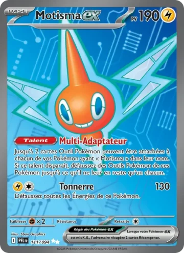 Carte Pokémon Motisma-ex 111/094, extension Flammes Fantasmagoriques