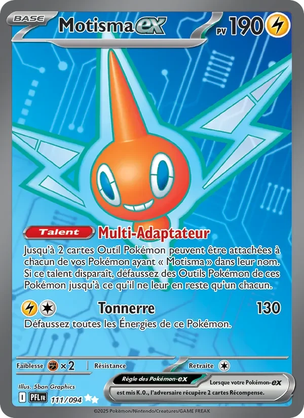 Carte Pokémon Motisma-ex 111/094 — Flammes Fantasmagoriques