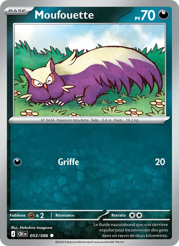 Carte Pokémon Moufouette 053/122 — Chaos Ascendant
