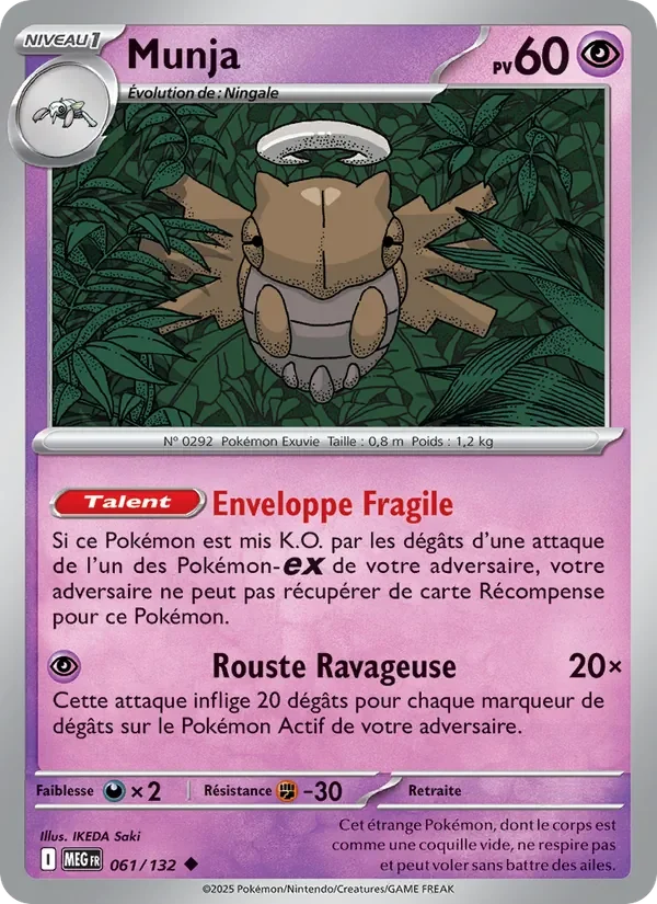 Carte Pokémon Munja 061/132 — Méga-Évolution
