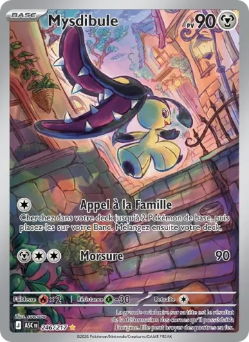 Carte Pokémon Mysdibule 246/217, extension Héros Transcendants