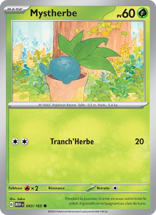 Carte Pokémon Mystherbe 043/165 — 151