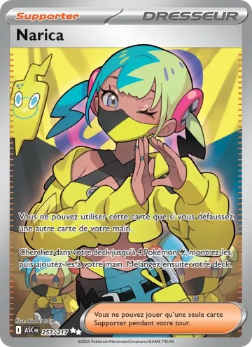 Carte Pokémon Narica 257/217, extension Héros Transcendants
