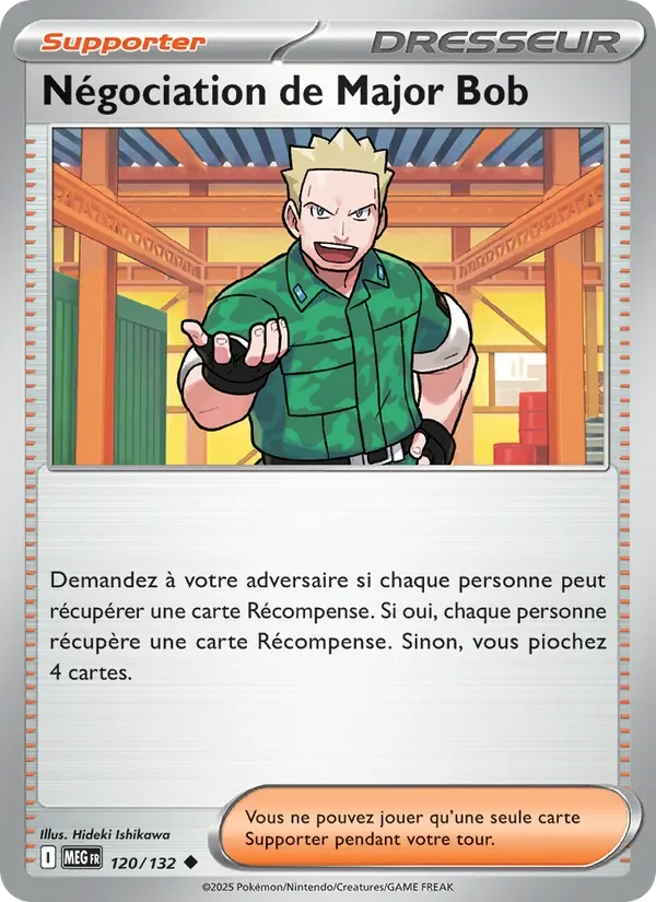 Carte Pokémon Négociation de Major Bob 120/132 — Méga-Évolution