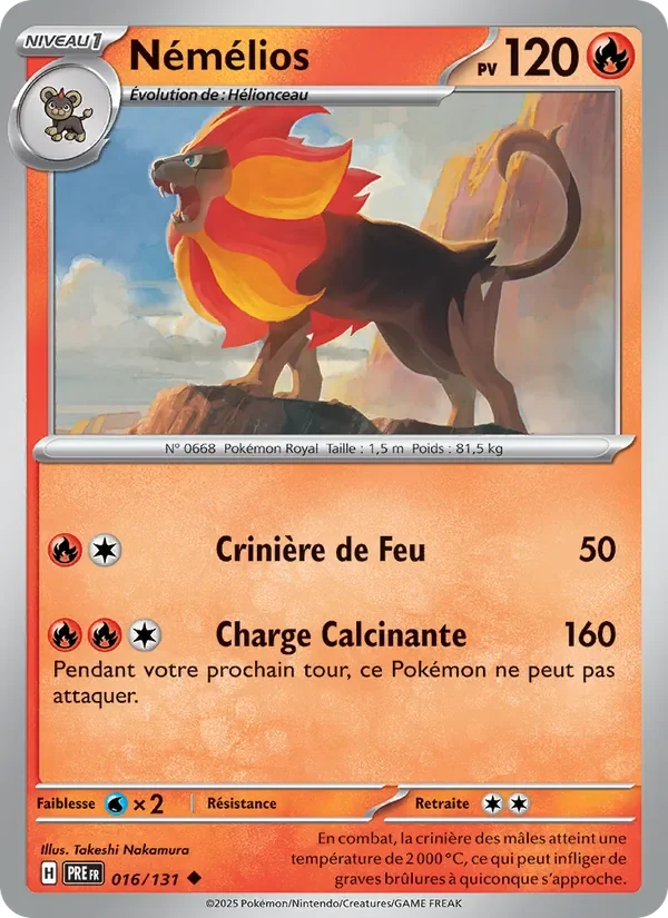 Carte Pokémon Némélios 016/131 — Évolutions Prismatiques