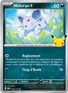 Carte Pokémon Nidoran♀ 087/128 du set 30e Anniversaire