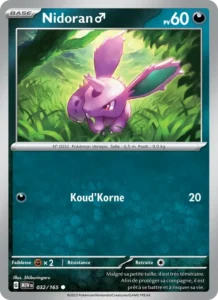 Carte Pokémon Nidoran♂ 032/165 — 151