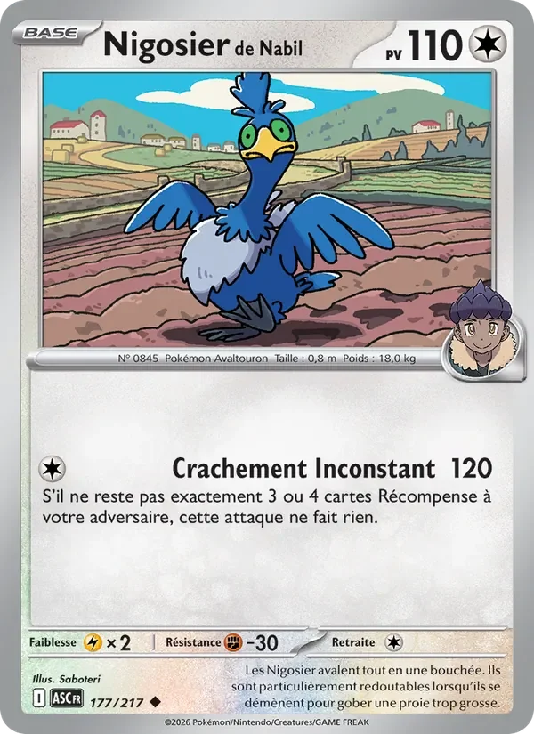 Carte Pokémon Nigosier de Nabil 177/295 — Héros Transcendants