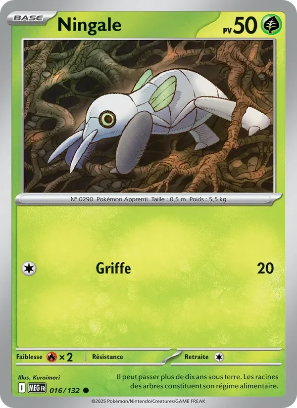 Carte Pokémon Ningale 016/132 — Méga-Évolution