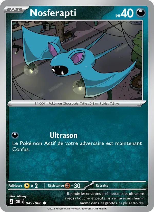 Carte Pokémon Nosferapti 049/122 — Chaos Ascendant