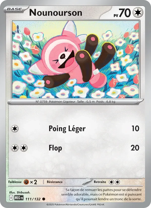 Carte Pokémon Nounourson 111/132 — Méga-Évolution