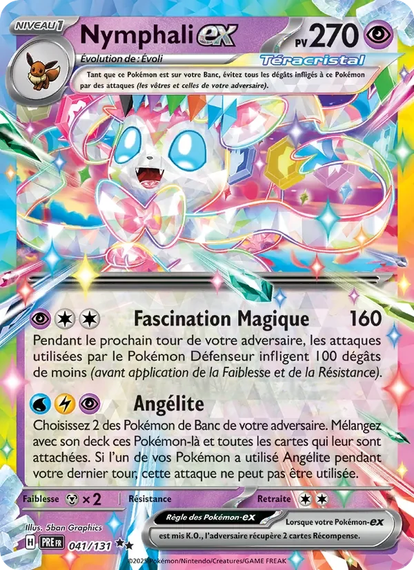 Carte Pokémon Nymphali-ex 041/131 — Évolutions Prismatiques