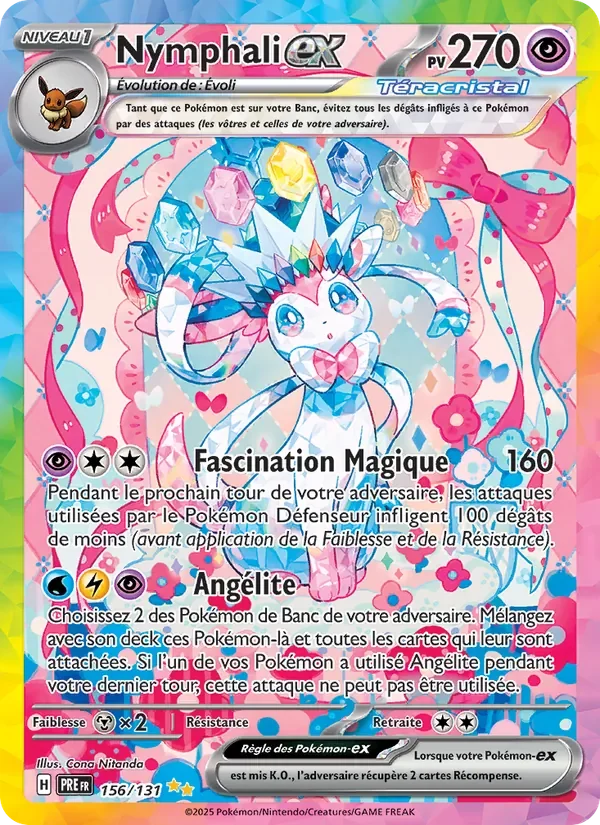 Carte Pokémon Nymphali-ex 156/131 — Évolutions Prismatiques