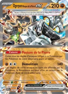 Carte Pokémon Ogerpon Masque de la Pierre-ex 058/131 — Évolutions Prismatiques