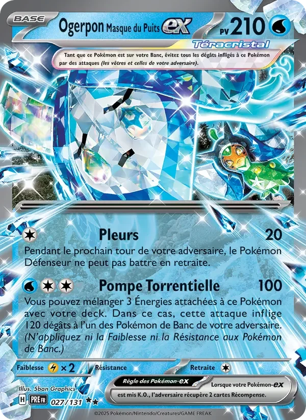 Carte Pokémon Ogerpon Masque du Puits-ex 027/131 — Évolutions Prismatiques