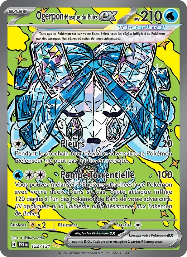 Carte Pokémon Ogerpon Masque du Puits-ex 152/131 — Évolutions Prismatiques