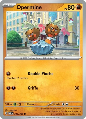 Carte Pokémon Opermine 042/088, extension Équilibre Parfait