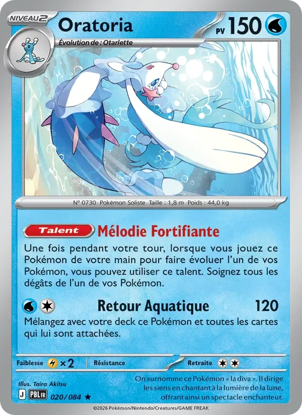 Carte Pokémon Oratoria 020/120 — Nuit Noire