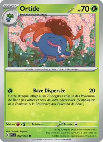Carte Pokémon Ortide 002/094, extension Flammes Fantasmagoriques