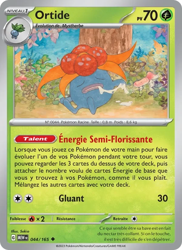 Carte Pokémon Ortide 044/165 — 151