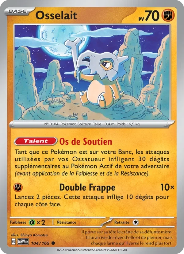 Carte Pokémon Osselait 104/165 — 151