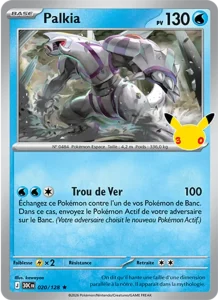 Carte Pokémon Palkia 020/128 du set 30e Anniversaire