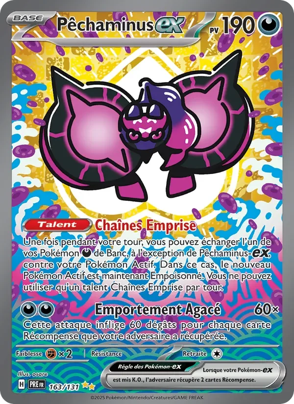 Carte Pokémon Pêchaminus-ex 163/131 — Évolutions Prismatiques