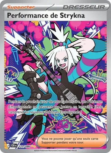 Carte Pokémon Performance de Strykna 121/086, extension Chaos Ascendant