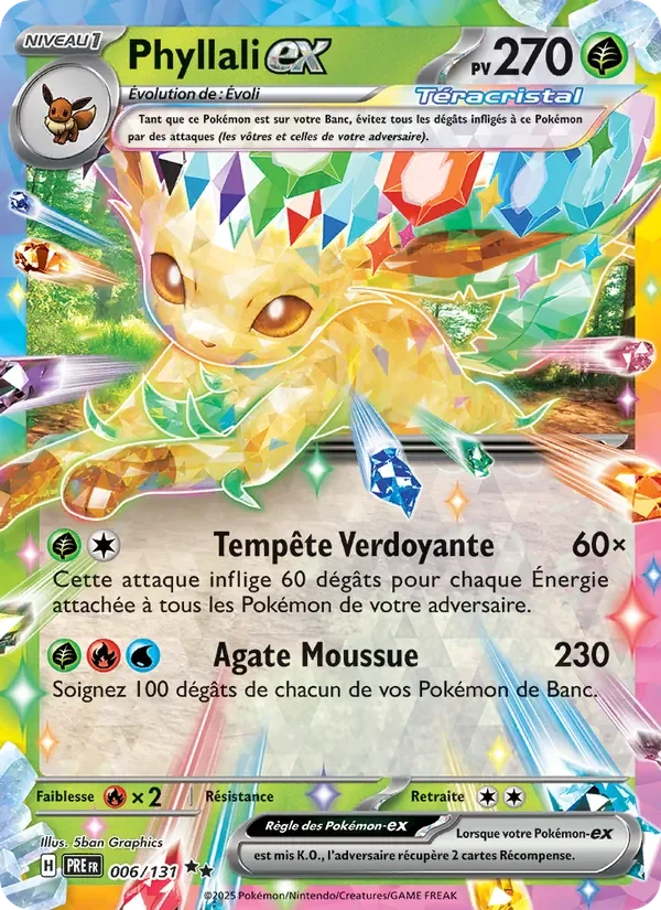 Carte Pokémon Phyllali-ex 006/131 — Évolutions Prismatiques