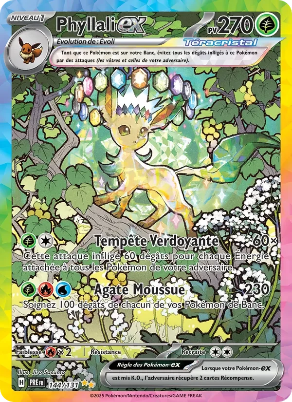 Carte Pokémon Phyllali-ex 144/131 — Évolutions Prismatiques