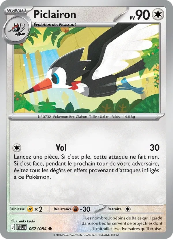 Carte Pokémon Piclairon 067/120 — Nuit Noire