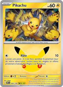 Carte Pokémon Pikachu 044/128 du set 30e Anniversaire