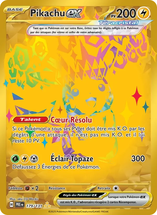 Carte Pokémon Pikachu-ex 179/131 — Évolutions Prismatiques