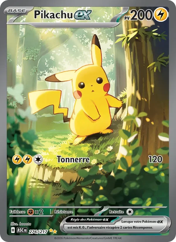 Carte Pokémon Pikachu-ex 276/295 — Héros Transcendants
