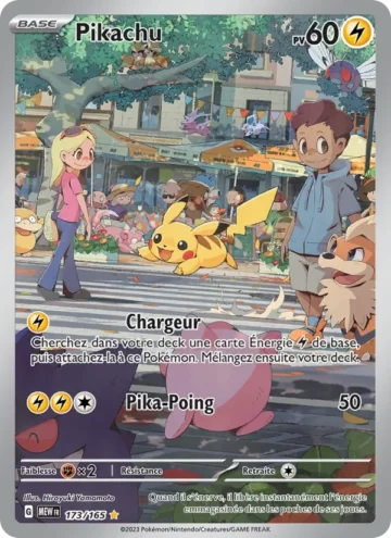 Carte Pokémon Pikachu 173/165, extension 151