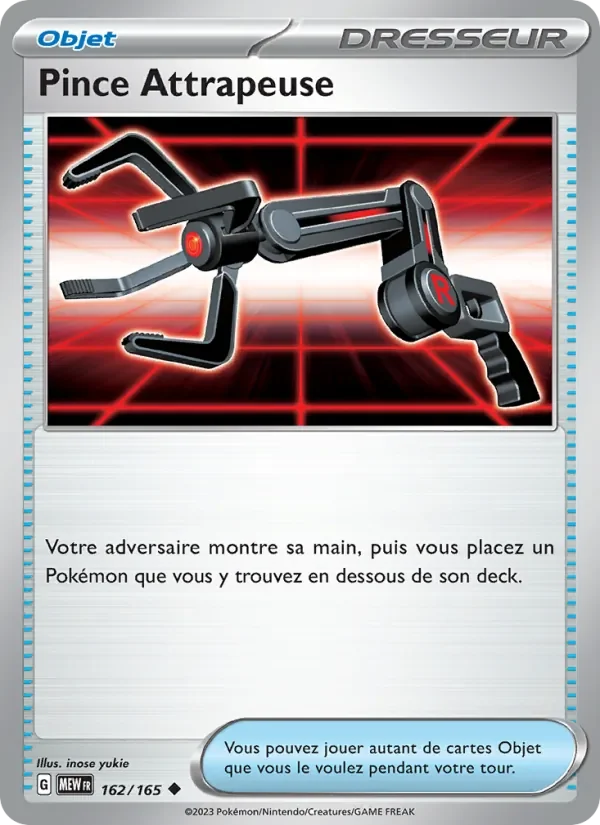 Carte Pokémon Pince Attrapeuse 162/165 — 151