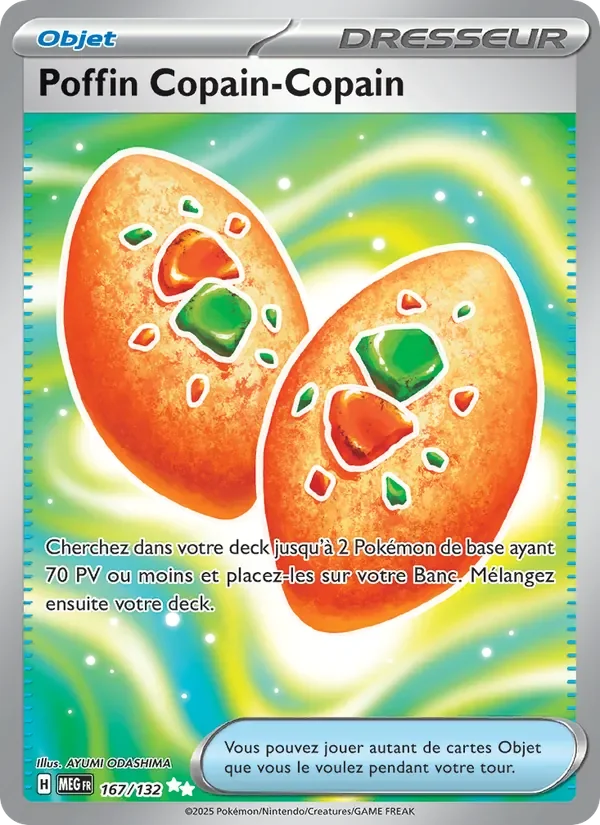 Carte Pokémon Poffin Copain-Copain 167/132 — Méga-Évolution