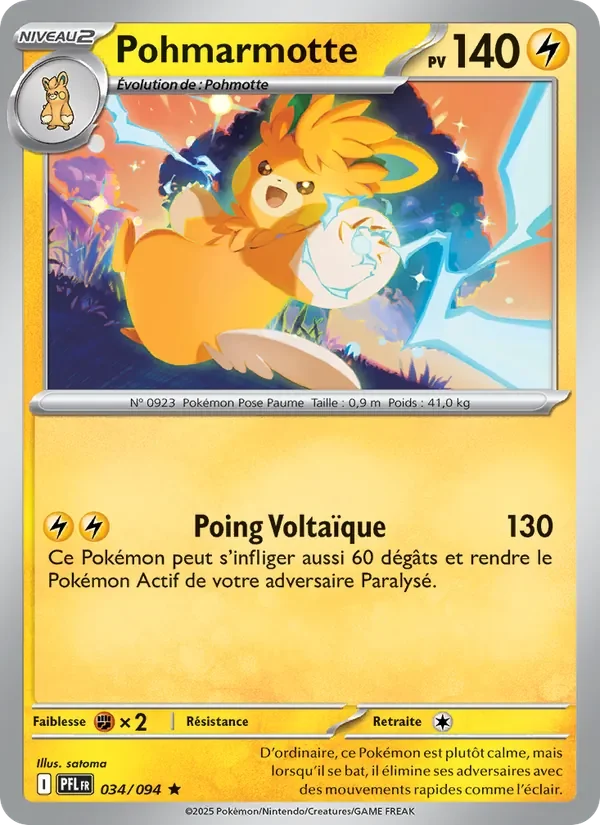 Carte Pokémon Pohmarmotte 034/094 — Flammes Fantasmagoriques