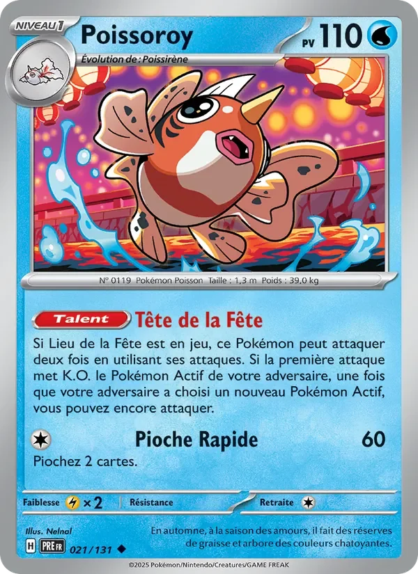 Carte Pokémon Poissoroy 021/131 — Évolutions Prismatiques