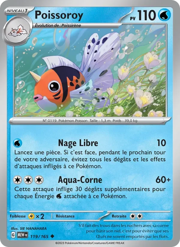 Carte Pokémon Poissoroy 119/165 — 151