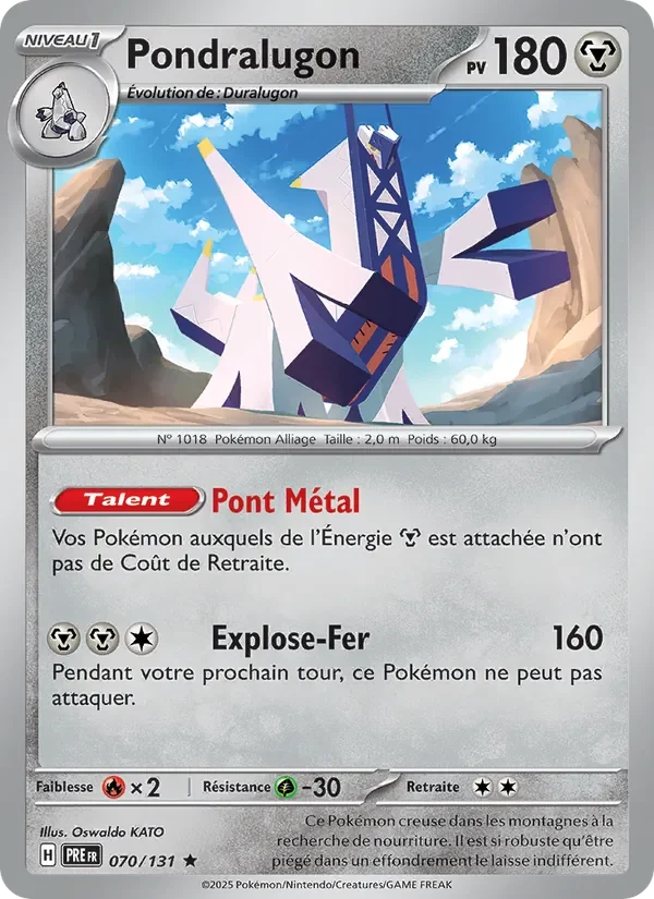 Carte Pokémon Pondralugon 070/131 — Évolutions Prismatiques