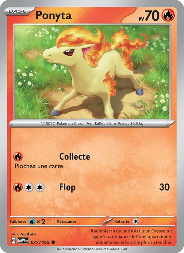 Carte Pokémon Ponyta 077/165 — 151